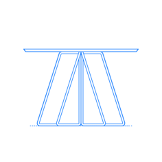 Furniture Dining Tables Paperclip Table Square Svg Line Art, Free Vectors File